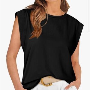 Black Cap Sleeve Top